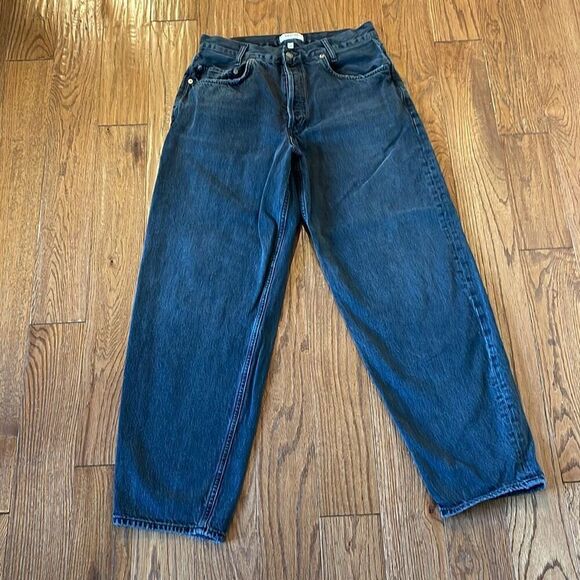 AGolde tapered leg high rise black jeans size 29 - Picture 3 of 13